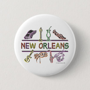 New-Orleans-ICONS- copy 2 Inch Round Button