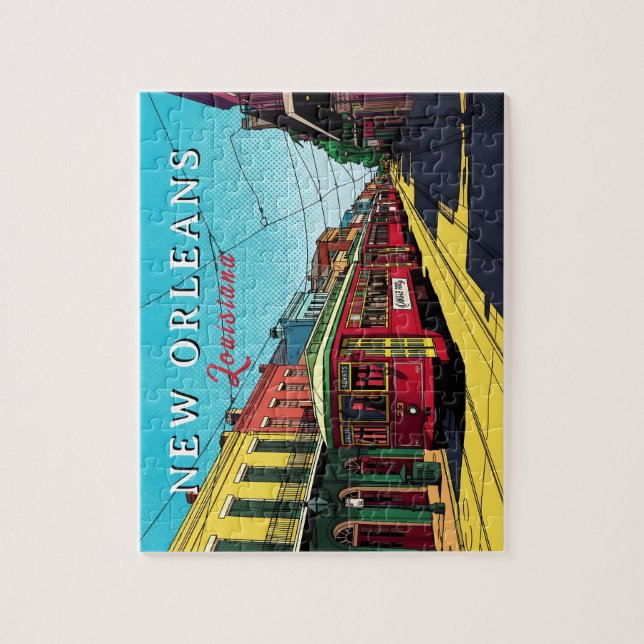 New Orleans Inspired Urban Art Jigsaw Puzzle (Vertical)