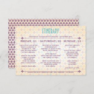 New Orleans Itinerary Invitation