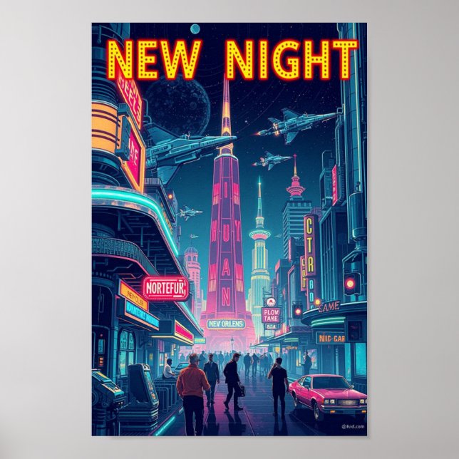 New Orleans Jazz Night – Vintage Art Poster (Front)