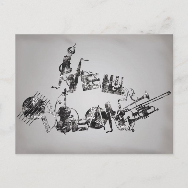 New Orleans Jazz Postcard (Front)