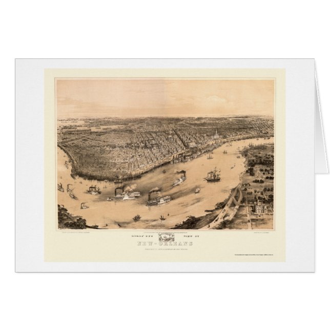 New Orleans, LA Panoramic Map - 1851 (Front Horizontal)