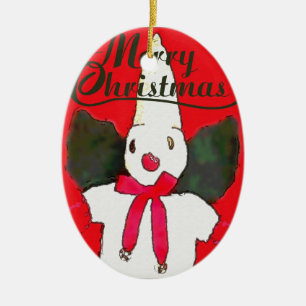 New Orleans Little Snowman Ceramic Ornament