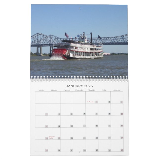 NEW ORLEANS, LOUISIANA CALENDAR (Jan 2026)