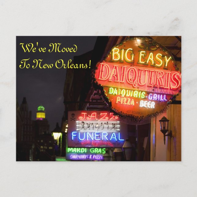 New Orleans Louisiana Change of Address Announcement Postcard (Front)