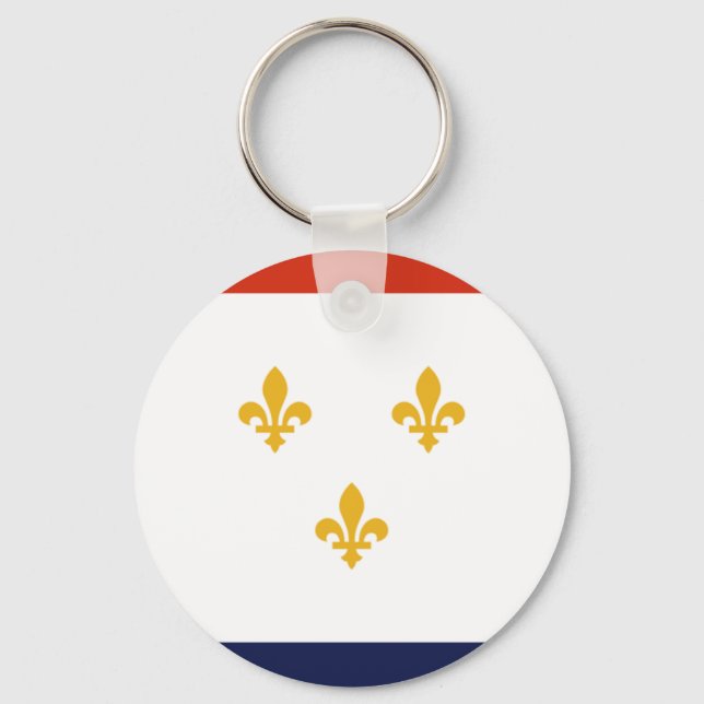 New Orleans (Louisiana) City flag Keychain (Front)