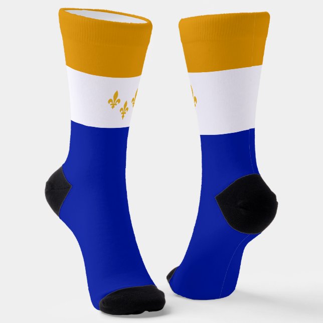 New Orleans (Louisiana) city flag Socks (Angled)