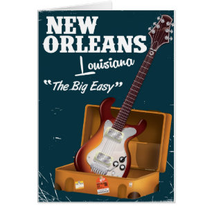 New Orleans Louisiana Electric Guitar poster