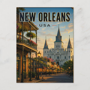 New Orleans Louisiana French Quarter Architecture Postcard