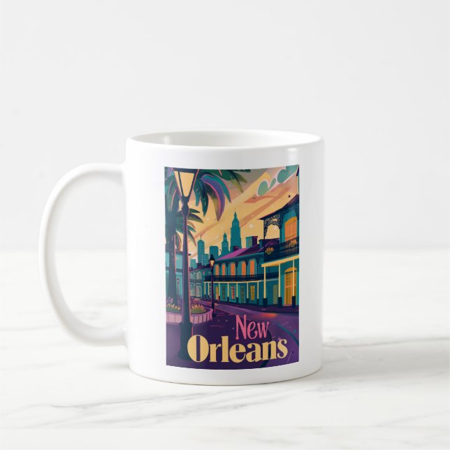 New Orleans Louisiana French Quarter at Sunset Coffee Mug (Left)