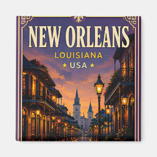 🎷 New Orleans Louisiana French Quarter  Magnet