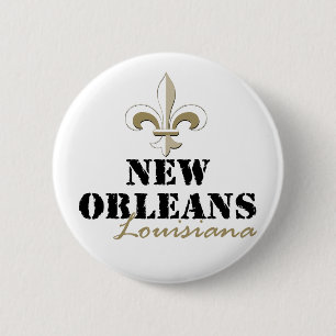 New Orleans Louisiana gold 2 Inch Round Button