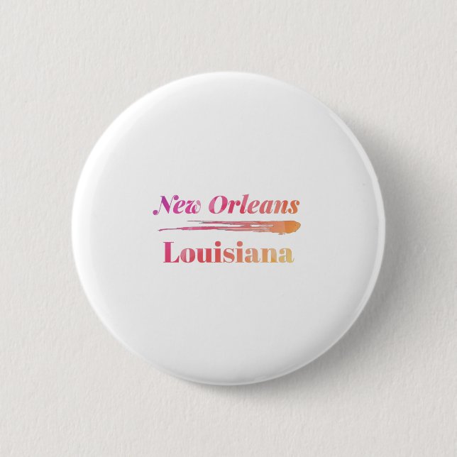New Orleans Louisiana Low Poly 2 Inch Round Button (Front)