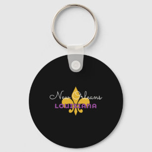 New Orleans Louisiana Mardi Gras 2025 Fleur De Lis Keychain