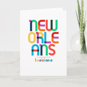 New Orleans Louisiana Mid Century, Pop Art, Card