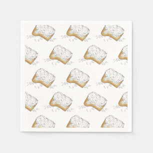 New Orleans Louisiana NOLA Sugary Beignet Pastry Napkin