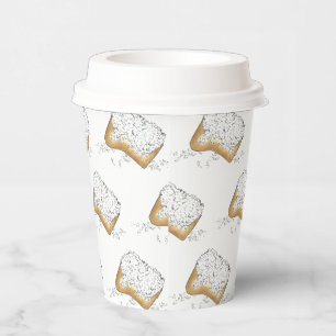 New Orleans Louisiana NOLA Sugary Beignet Pastry Paper Cups