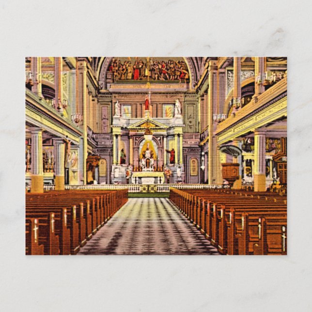 New Orleans, Louisiana St Louis Cathedral 1940 Postcard (Front)