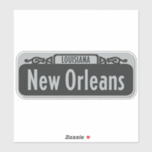 New Orleans, Louisiana Street Sign Sticker