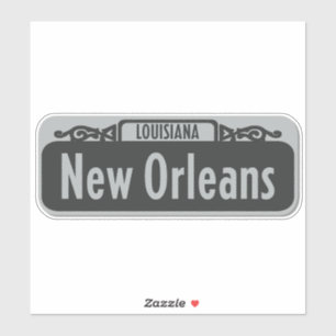 New Orleans, Louisiana Street Sign Sticker