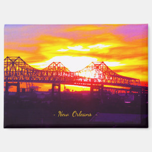 New Orleans, Louisiana, USA   ---  Downtown Bridge Magnet