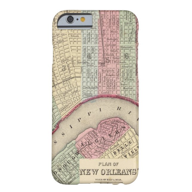 New Orleans Map by Mitchell Case-Mate iPhone Case (Back)