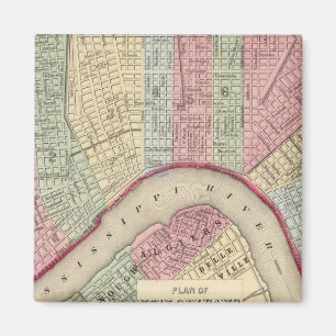 New Orleans Map by Mitchell Magnet