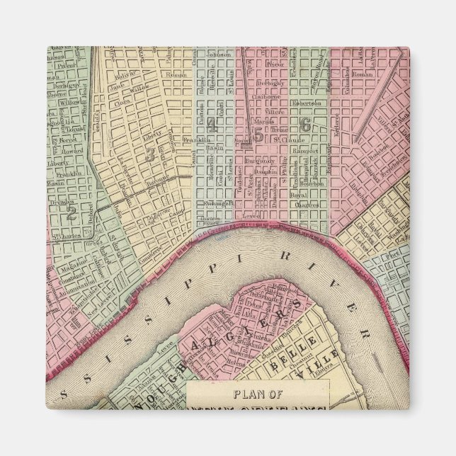 New Orleans Map by Mitchell Magnet (Front)
