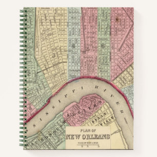 New Orleans Map by Mitchell Notebook