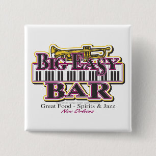 New Orleans Mardi Gras 2 Inch Square Button