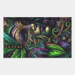 New Orleans Mardi Gras Abstract Art Sticker