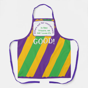 New Orleans Mardi Gras All-Over Print Apron