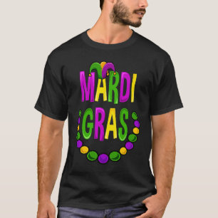 New Orleans Mardi Gras Beads Fat Tuesday Carnival T-Shirt