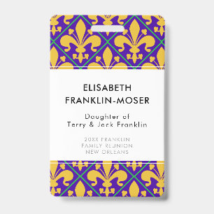 New Orleans Mardi Gras Family Reunion Badge