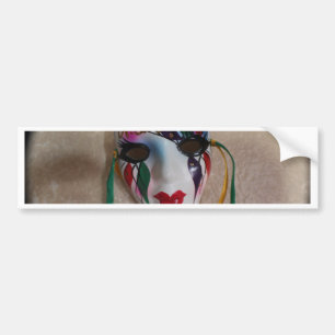New Orleans Mardi Gras Mask Bumper Sticker