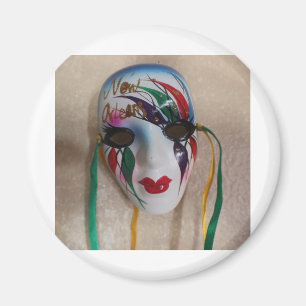 New Orleans Mardi Gras Mask Magnet