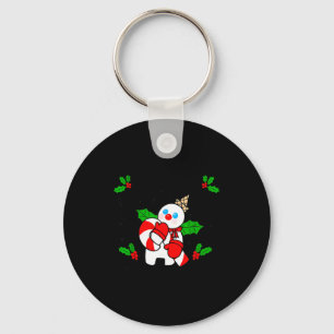 New Orleans Mr Bingle Christmas Tradition Snowman Keychain