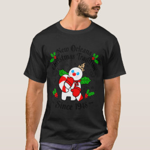 New Orleans Mr Bingle Christmas Tradition Snowman  T-Shirt