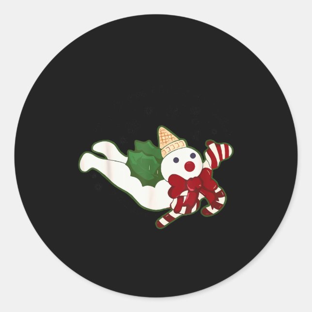 New Orleans Mr Bingle Christmas Tradition Snowmen  Classic Round Sticker (Front)