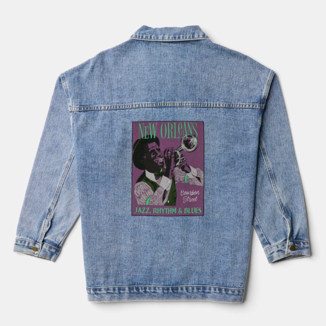 New Orleans Music Denim Jacket (Back)