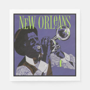 New Orleans Music serviettes en papier
