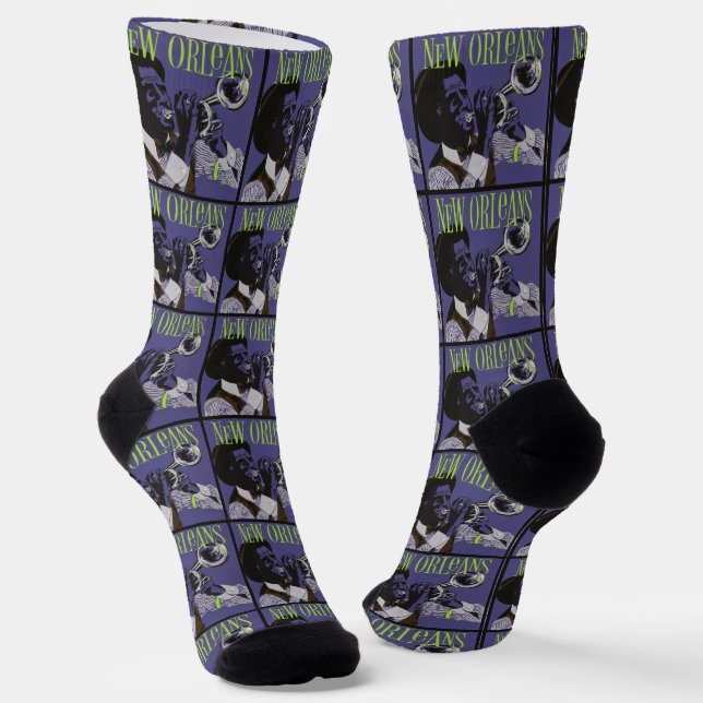 New Orleans Music Socks (Angled)