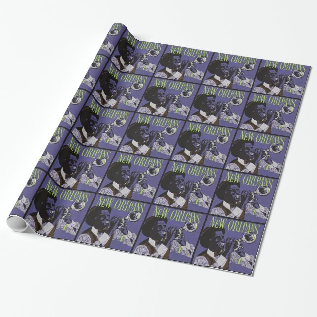 New Orleans Music wrapping paper (Unrolled)