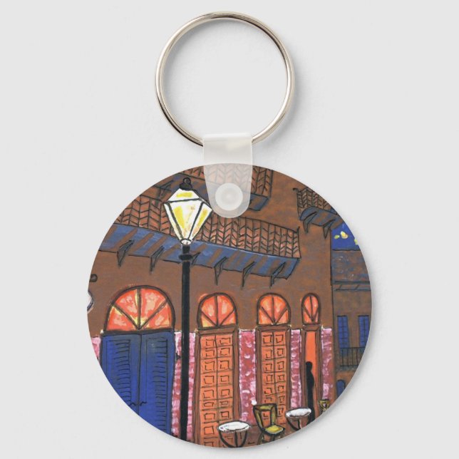 New Orleans Night Cafe Keychain (Front)
