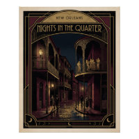 New Orleans Nights in the Quarter Art Deco Design