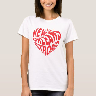 New Orleans Nola Strong Heart T-Shirt
