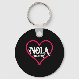 New Orleans Nola Strong Heart Tee New Orleans Keychain