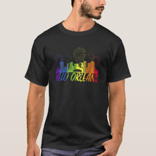 New Orleans Pride Skyline  Pride Parade New Orlean T-Shirt