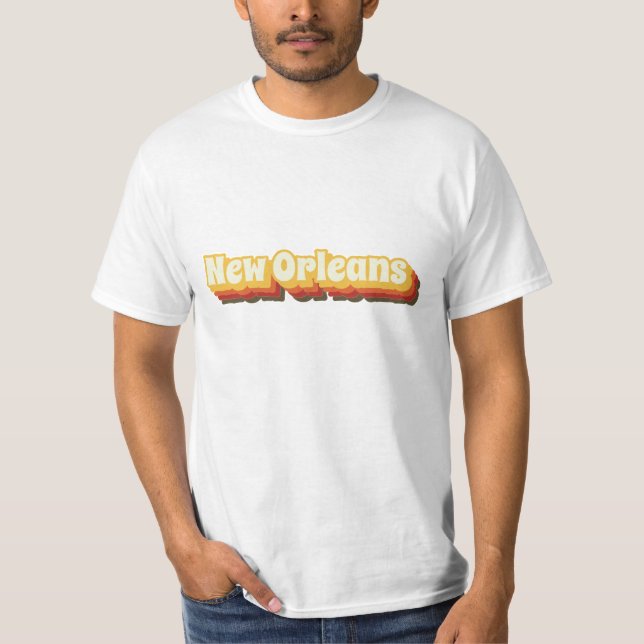New Orleans Retro Text T-Shirt (Front)