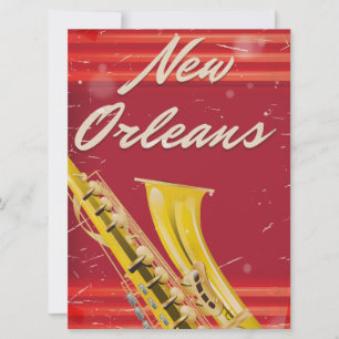 New Orleans Saxophone travel poster.